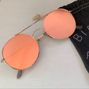 Madewell pink and gold sunglasses
